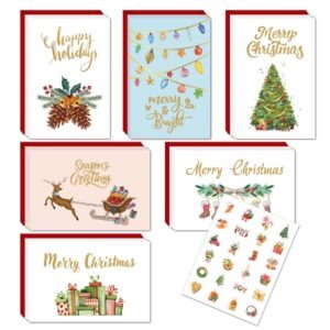 gold foil christmas cards