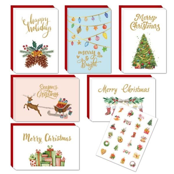 gold foil christmas cards