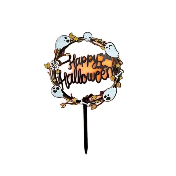 Halloween Cake Topper Castle Bat