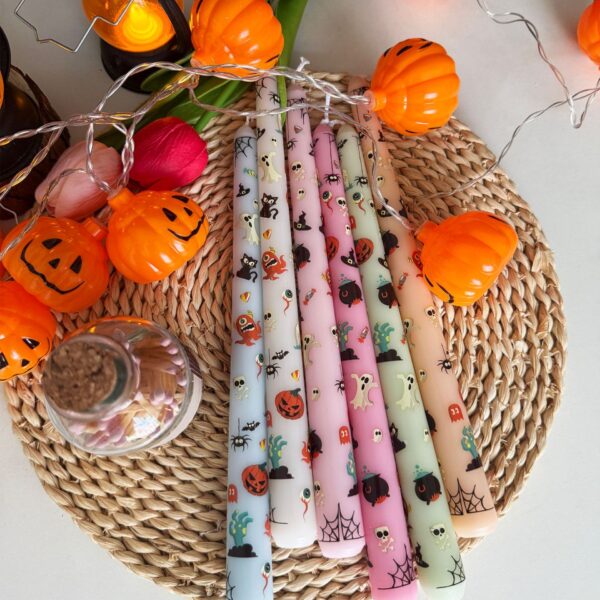 Halloween printed candles