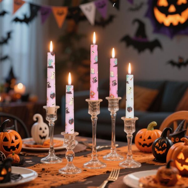 Halloween printed candles