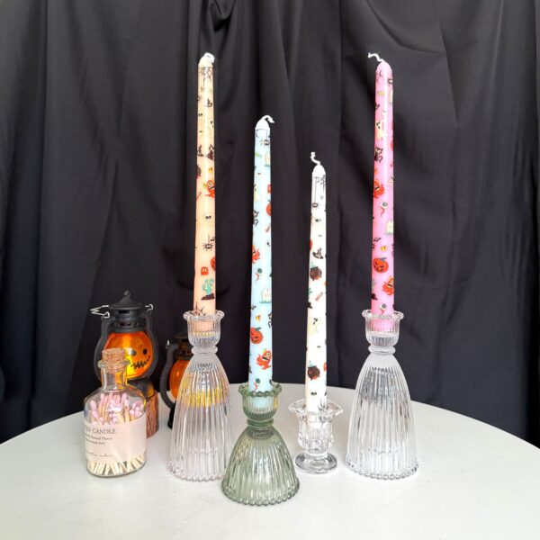 Halloween printed candles