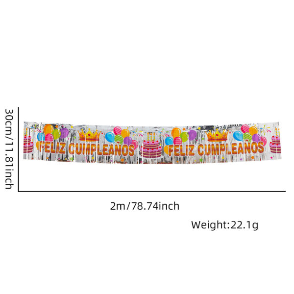 Happy Birthday Tassel Flag