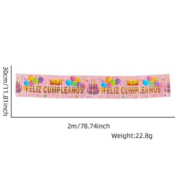 Happy Birthday Tassel Flag