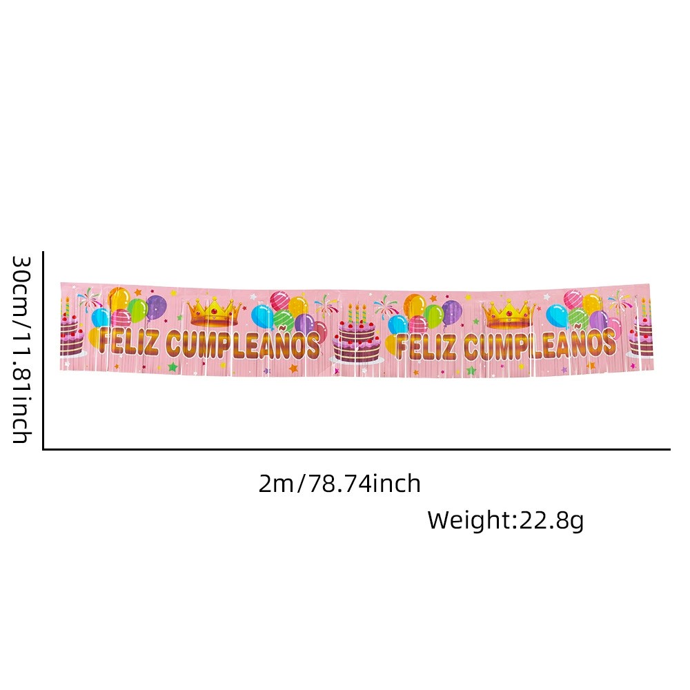 Happy Birthday Tassel Flag