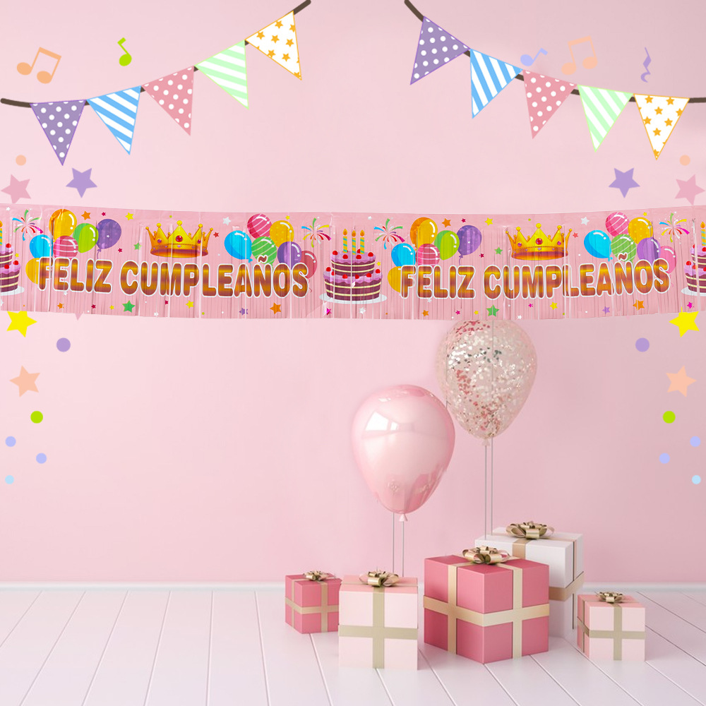 Happy Birthday Tassel Flag