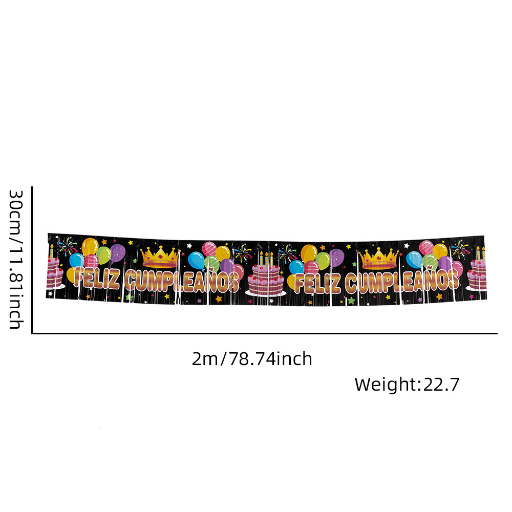 Happy Birthday Tassel Flag