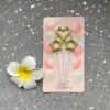 Heart-shaped hollow gilded candle