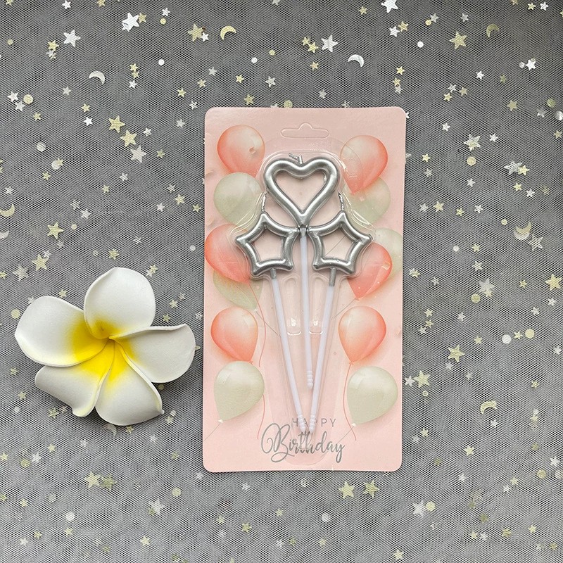 Heart-shaped hollow gilded candle