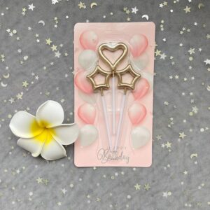 Heart-shaped hollow gilded candle