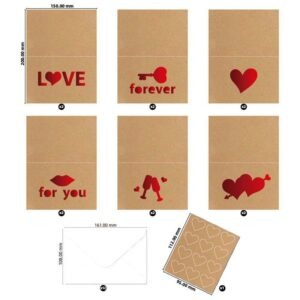 hollow kraft greeting cards set