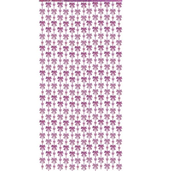 Laser pink bow rain curtain