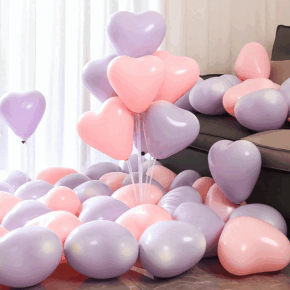 Macaroni balloons (1) Wholesale Heart Shaped Metallic Balloons