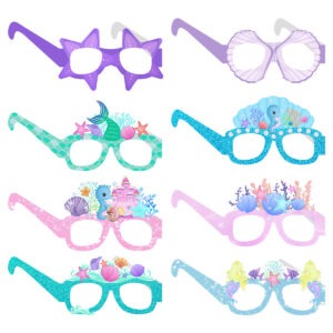 mermaid birthday party glasses