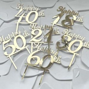 acrylic number cake topper