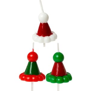 Santa hat candles