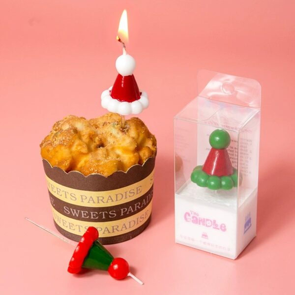 Santa hat candles