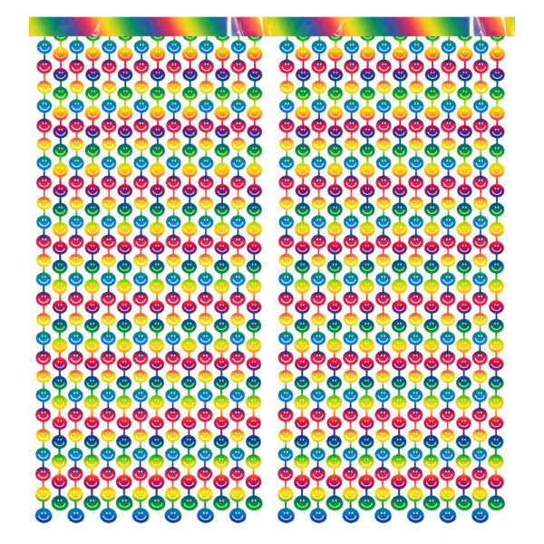 Smiley face gradient rain curtain