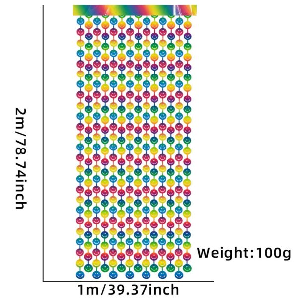 Smiley face gradient rain curtain