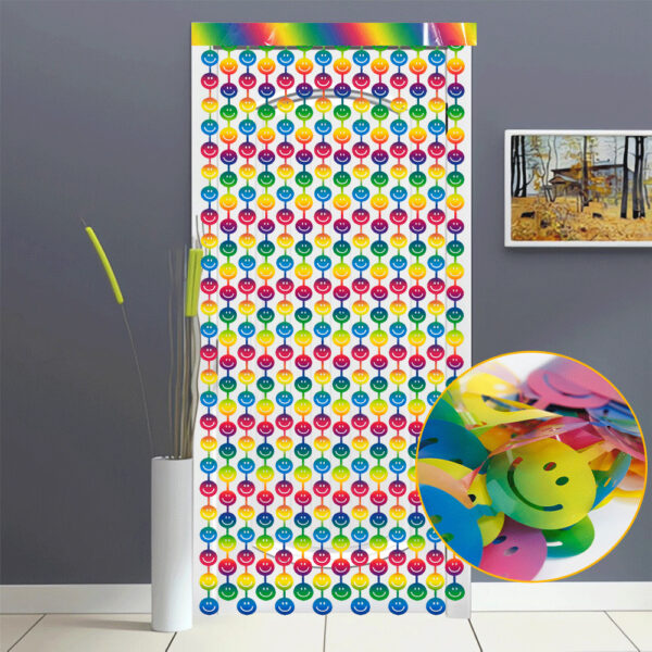 Smiley face gradient rain curtain