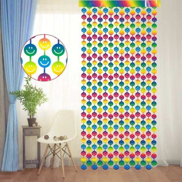 Smiley face gradient rain curtain