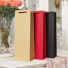 Solid Color Red Wine Gift Paper Bag