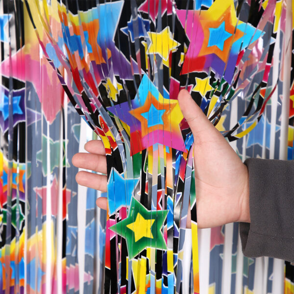star printed rain curtain