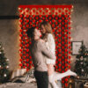 Valentine's Day Star Love Rain Curtain