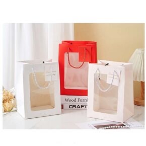 Vertical Windowed Gift Paper Bag Vertical Windowed Gift Paper Bag