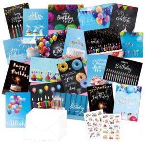 birthday cards set of 20