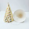 Wave pattern gold-stamped birthday hat