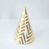 Wave pattern gold-stamped birthday hat