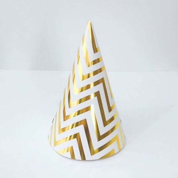 Wave pattern gold-stamped birthday hat