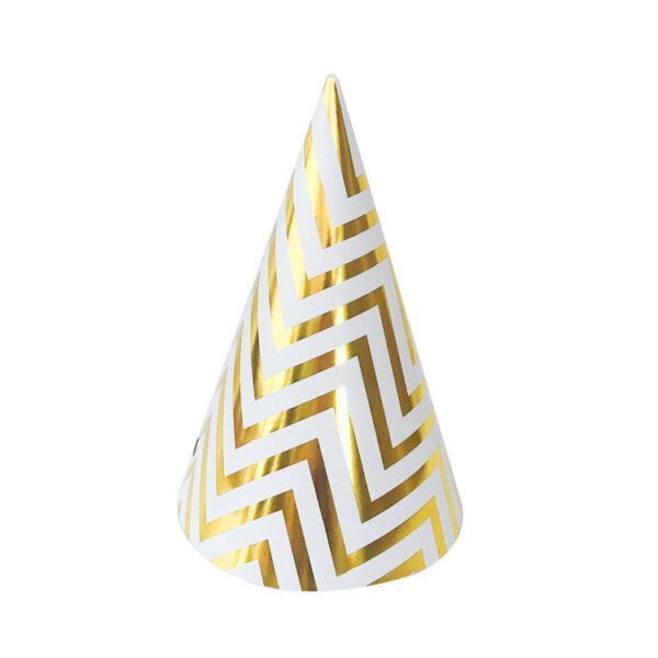 Wave pattern gold-stamped birthday hat