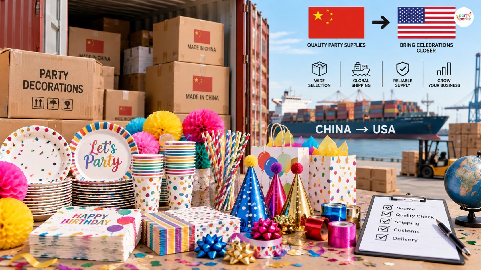 Importing Party Decorations from China to the USA