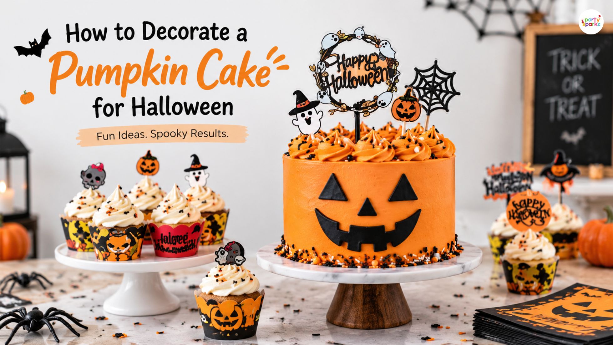 How to Decorate a Pumpkin Cake for Halloween