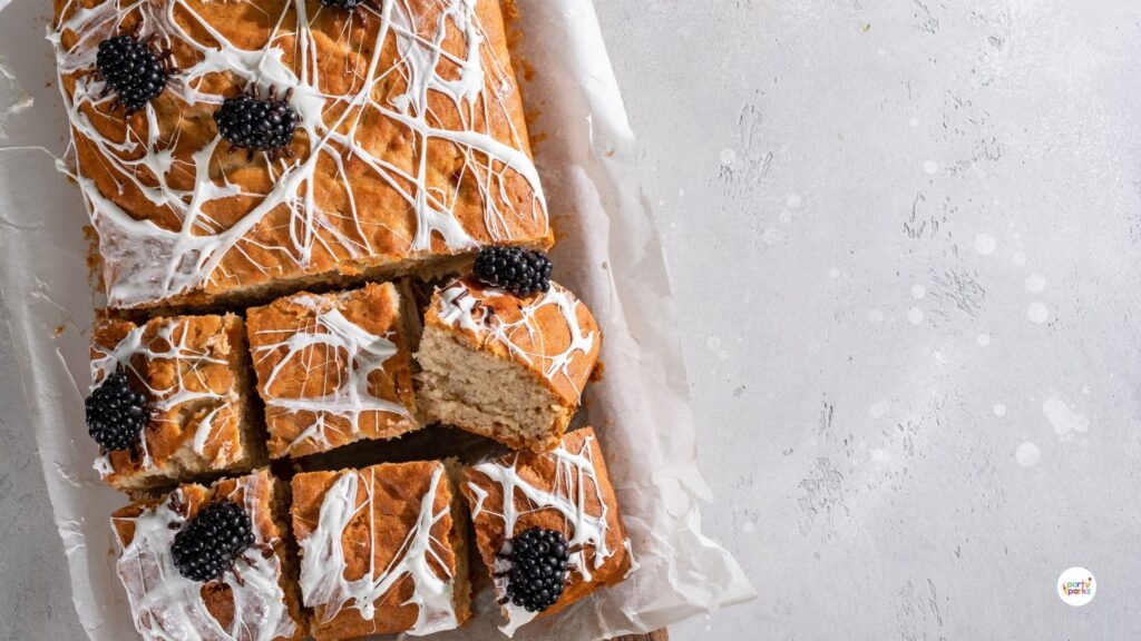 1. Marshmallow Spider Web Cake
