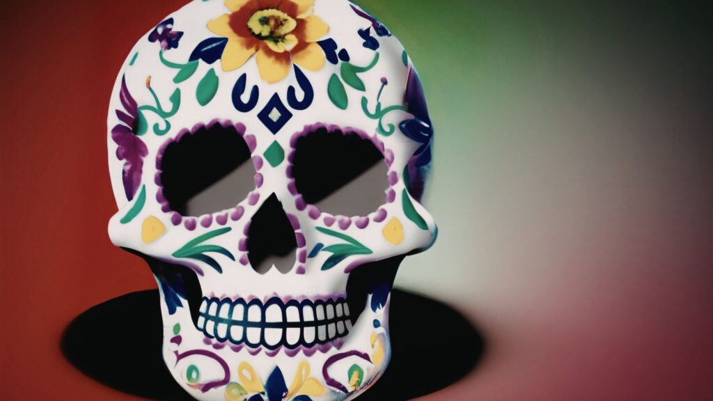 Sugar Skull-Inspired Cake