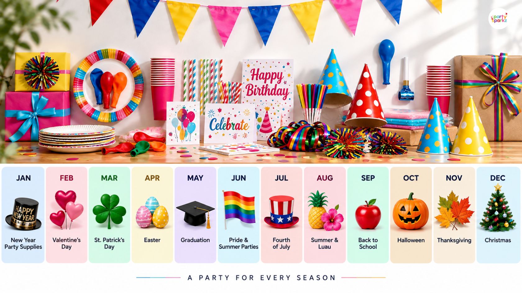 Best-Selling Seasonal Party Products by Month