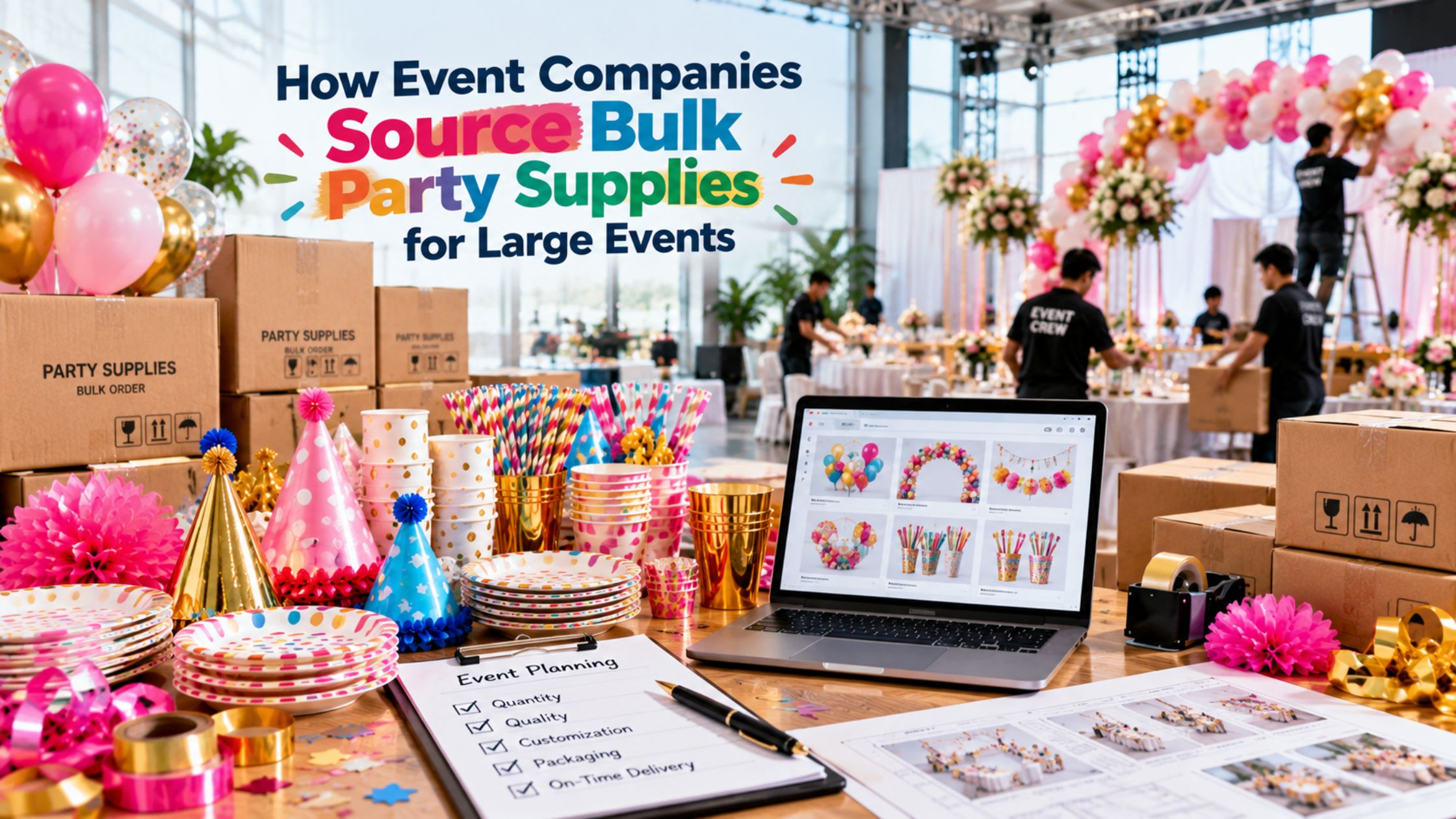 How Event Companies Source Bulk Party Supplies for Large Events