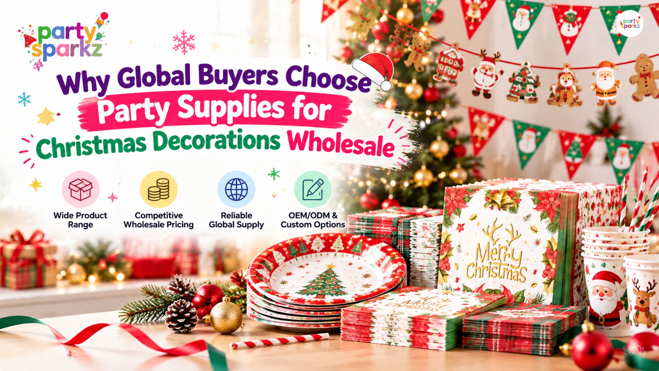 Why Global Buyers Choose Party Supplies for Christmas Decorations Wholesale